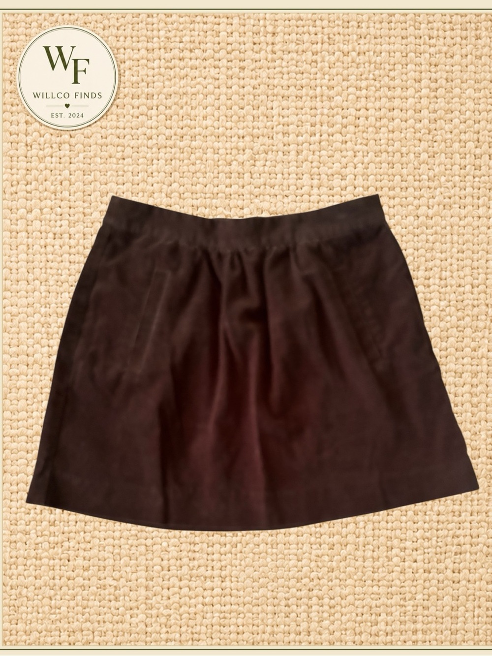 J. Crew Dark Brown Corduroy Mini Skirt Size 4